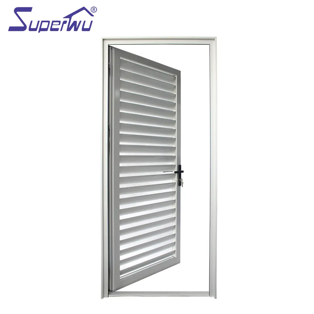 Entrance rail garden swing casement hinged louver aluminum french Door