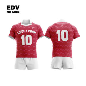 Uniformes de rugby à impression personnalisée résistants à la décoloration Maillot de rugby unisexe décontracté à poches profondes de grande taille pour le sport - Product Image 5