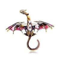 AA022008 Broches et épingles de mode en gros, badges métalliques avec logo, épingles Dragon