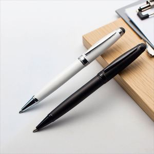 Wholesale High-End Premium Stainless Steel Touch Screen Twist Stylus Black Metal Ball Advertising Ballpoint <b>Pens</b> - Product Image 1