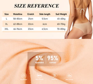 Culottes brésiliennes taille basse UOKIN en coton, design <span class=keywords><strong>simple</strong></span> et uni, pour femmes matures, couleurs unies, sous-vêtements sexy - Product Image 5