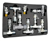 Kit d'adaptateurs de raccordement pour test de pression hydraulique en acier inoxydable pour pièces de machines de construction