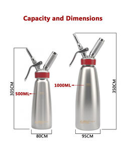 Distributeur de crème fouettée en acier inoxydable écologique avec buses en plastique - Product Image 2
