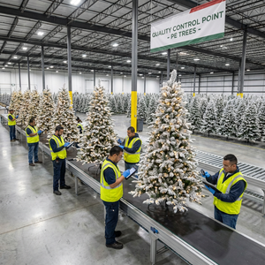 <span class=keywords><strong>Sapin</strong></span> de Noël floqué pré-éclairé de haute qualité, 7,5 pieds, 100 % PE, effet neige réaliste, 3000 LED, alimentation USB, personnalisable - Product Image 2
