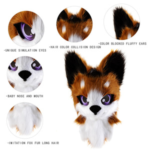 Bestseller Transfronterizo, Gorro de Felpa Suave con Diseño de Animal de Dibujos Animados, Lindo Gorro de Pelo Artificial de Perro, Personaje de Anime Japonés - Product Image 3