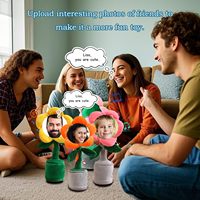 Jouet de danse de tournesol personnalisé avec visage amusant jouet en coton en peluche personnalisé pour anniversaire Festival danse fleur idée cadeau