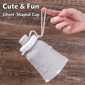 Botella Plegable de Silicona de 500 ml, Ecológica, Ligera, con Diseño de Fantasma de Halloween, a Prueba de Fugas, Portátil, para Beber Directamente, para Actividades al Aire Libre - Product Image 3