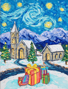 CHENISTORY - Pintura por Números DIY, <span class=keywords><strong>Paisaje</strong></span> Nevado Navideño, Cuadro por Números, Regalo, Pintura Acrílica, Decoración de Pared Hecha a Mano - Product Image 6