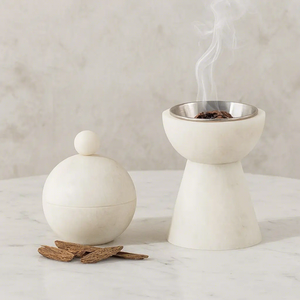 Quemador de Incienso de Resina de Sándalo Hecho a Mano, Estilo Marroquí, Difusor de Aromaterapia Ecológico, Bakhoor Aromático para el Hogar - Product Image 1