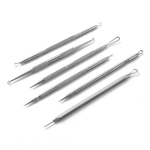 Aguja para acné de doble punta de acero inoxidable, aguja para espinillas, aguja para puntos negros, extractor de acné, removedor de puntos negros - Product Image 4