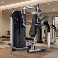 Machine de presse pectorale verticale assise avec résistance sélectionnable par pignon pour les entraînements pectoraux en club de fitness commercial