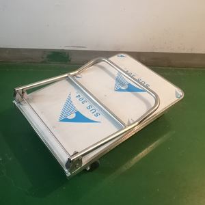 Chariot industriel pliable à quatre roues en acier inoxydable 304, chariot de carrosserie, robuste, pour l'industrie rétro - Product Image 3