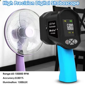 Tachymètre Stroboscope Portable Sans Contact HP-8000B pour <span class=keywords><strong>Mesure</strong></span> <span class=keywords><strong>de</strong></span> <span class=keywords><strong>Vitesse</strong></span> et <span class=keywords><strong>de</strong></span> <span class=keywords><strong>Rotation</strong></span>, Gamme 60~99999 FPM, Fabriqué en Chine Continentale - Product Image 1