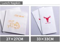 Vente en gros 33*40cm Luxe Airlaid Boissons Serviettes en papier 3 plis avec Logo personnalisé Échantillon gratuit disponible