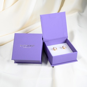 PackSecret MOQ 1Piece Custom Logo Purple <b>Book</b> Type Jewelry Gift Boxes High Quality Magnetic Closure Jewelry <b>Box</b> - Product Image 2