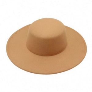 Nuevo Sombrero Fedora Personalizado de Ala Ancha y Copa Plana, de Poliéster/Algodón, Estilo Jazz Francés, Unisex, para Fiestas, Negocios, Casual, Venta al Por Mayor 2022 - Product Image 4