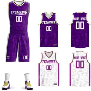 Pantalones cortos de baloncesto reversibles personalizados, estampado personalizado con nombre del equipo y número, ropa deportiva unisex para adultos con cuello en V que absorbe la humedad - Product Image 1