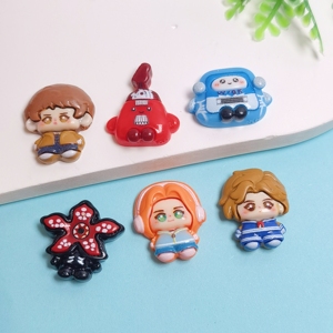 Abalorios de Resina Kawaii de Stranger Things, 100 Piezas, 35*22mm, Cabujones de Personajes de Monstruos de Dibujos Animados para Manualidades DIY de Gamers - Product Image 3