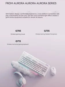 Para <span class=keywords><strong>Logitech</strong></span> G715 Aurora Teclado mecánico inalámbrico de 87 teclas Nuevo teclado ergonómico de tres modos con retroiluminación RGB para deportes electrónicos de escritorio - Product Image 6
