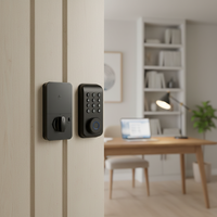Serrure de porte intelligente sans clé WiFi Tuya APP pour la sécurité domestique, identification par empreinte digitale, mot de passe, serrure de porte intelligente à pêne dormant
