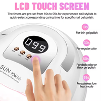 Lampe à ongles UV ZHIJIA 380W Sun X26 Max, boîtier en plastique, lumière LED professionnelle à séchage rapide pour salon et usage domestique, portable, pour vernis gel