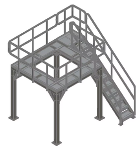 Multihead kantarı paketleme makinesi kova asansörü için paslanmaz çelik endüstriyel güvenlik çalışma platformu - Product Image 1