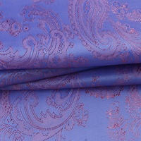 Kain Brokat Phoenix Cashew Flower Dua Warna dengan Lapisan Jacquard 100% Poliester Tahan Gesekan, Lapisan Poliester untuk Pakaian