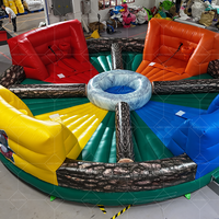 Commercial AirFunPro PVC Portable Saut Hungry Hippo Chow Down Jeu Gonflable Professionnel Bungee Running Sport Game