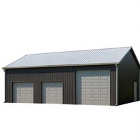Prix d'usine, garage en acier, maison préfabriquée, composants préfabriqués, installation simple, design moderne, garantie d'un an pour les petites/grandes tailles