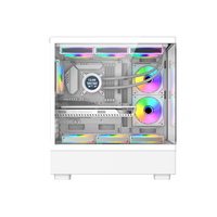 AntarcChill Custom Gaming PC Case ATX MATX Tempered Glass Mid Tower Support 360 Liquid Cooler PC Case Desktop Computer Cabinet