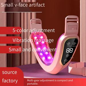 Pink LED Face Lifting <b>Machine</b> <b>Micro</b> Vibration V Face Massager Cheek Lift Beauty Device Home Use - Product Image 3