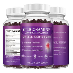 OEM ekstra güç eklem desteği SoftGels doğal <span class=keywords><strong>Glucosamine</strong></span> <span class=keywords><strong>Chondroitin</strong></span> <span class=keywords><strong>MSM</strong></span> ve Elderberry SoftGel şeker 60 adet Gummies - Product Image 1