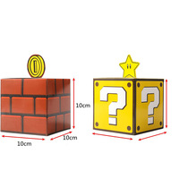 Tragbare Partydekoration Grüne Pfeife Stern Quadratische Box Mario-Spiel-Thema Geschenkbox Gelb-Brauner Block Requisiten-Dekor