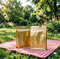 MOQ 5000 pièces Sacs en Mylar noir mat en plastique, pochettes verticales en aluminium avec fermeture éclair pour snacks et aliments, avec fenêtre transparente