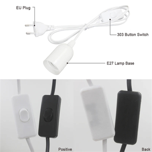 Support de lampe chauffante <span class=keywords><strong>E27</strong></span>, prise EU 220V, <span class=keywords><strong>câble</strong></span> d'alimentation 1,8/3/5m avec interrupteur marche/arrêt <span class=keywords><strong>pour</strong></span> lampe chauffante <span class=keywords><strong>pour</strong></span> élevage de volailles, animaux et reptiles - Product Image 3