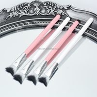 Extension de cils ombre démaquillante ventilateur de nettoyage fournitures de cils clairs brosse cils incurvés brosses de nettoyage pour le lavage