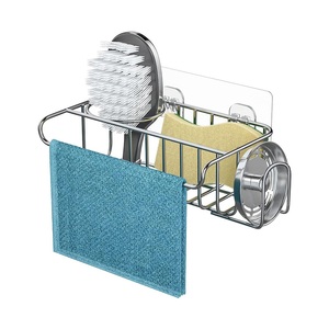 Modern Stainless Steel Sponge Cleaning Brush Rack Wall-Mounted Kitchen & Bathroom Storage for Hotel Use - Product Image 2