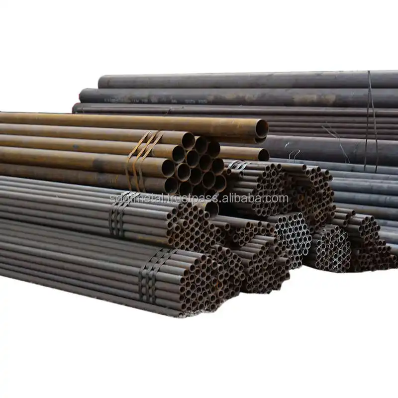 Boru Q195 Q235B için sıcak haddelenmiş karbon çelik şerit dikişsiz karbon çelik boru fiyatı kg başına