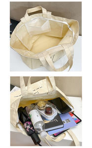 <span class=keywords><strong>Bolsa</strong></span> de Lona Personalizada al por Mayor con Impresión de Logotipo, Diseño Propio, Bolsillo y Cremallera, Tamaño Mediano para Publicidad y Regalos - Product Image 2
