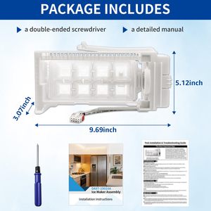 Conjunto de Máquina de Hielo DA97-19010A para Refrigerador Samsung, Compatible con las Series RS27T5200SR, RS27T5200SG/AA, RS22T5561SR, RS27T5201SR - Product Image 6