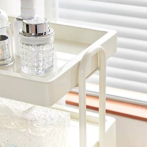 รถเข็นหรูหราคุณภาพสูงสำหรับร้านเสริมสวยดูแลผิว พร้อมชั้นวางของไม้ รถเข็นอุปกรณ์โลหะและพลาสติก - Product Image 5