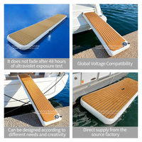 Plateforme flottante gonflable commerciale géante, tapis d'air pour événements aquatiques/marinas, durable, imperméable, plateforme publicitaire Dropstitch + EVA
