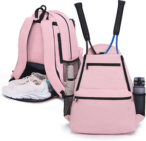 Muestra gratuita: Bolsa de tenis para 3 raquetas, acolchada para proteger las raquetas y ligera, para jugadores de tenis profesionales o principiantes, diseño unisex. - Product Image 1