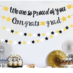 Graduation Célébration Fête <span class=keywords><strong>Fond</strong></span> Étanche En Acier Inoxydable Carré Étiquettes Adhésives Personnalisées Glitter Drapeau <span class=keywords><strong>Docteur</strong></span> Chapeau - Product Image 1