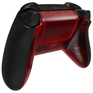 EXtremeRate Clear Red Replacement Controller Battery Cover & Bottom Shell for Xbox Series X & S Controller - Product Image 3