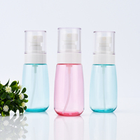 Paquet de pulvérisation de brouillard de cheveux de lotion de soins de la peau cosmétique vide de haute qualité 30ml 60ml 80ml 100ml bouteille en plastique ronde PETG