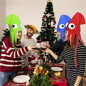 Chapeaux de fête amusants pour Halloween, chapeau de calmar pour adulte, chapeau de pieuvre fantaisie et amusant, disponible en plusieurs styles - Product Image 2