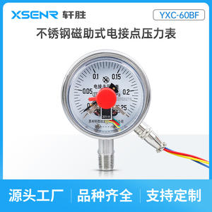 Manomètre en acier inoxydable Suzhou Xuansheng YXC60BF 60 mm, précision 2.5, contact électrique avec raccord fileté - Product Image 5