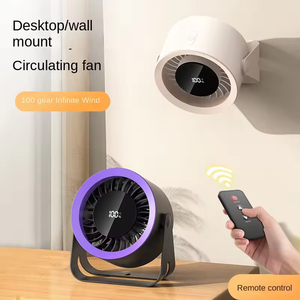 Mini ventilateur USB avec structure à sept pales et écran tactile numérique, ventilateur de bureau compact pour le refroidissement personnel - Product Image 4