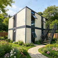 FLKT Chambre de conteneur moderne de luxe préfabriquée extensible, structure en acier, résistante aux cyclones, au vent et aux tremblements de terre